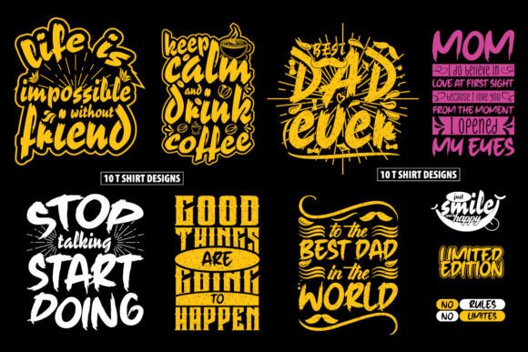 Download 10 EPS T-Shirt Vector Typography Design - Design Collection