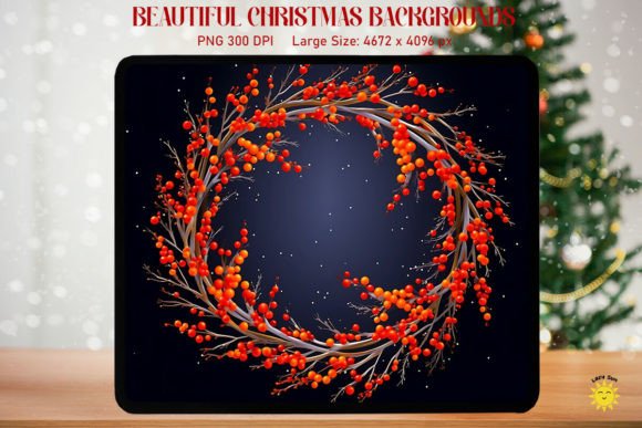 Download Beautiful Christmas Wreath Background - Premium Resources