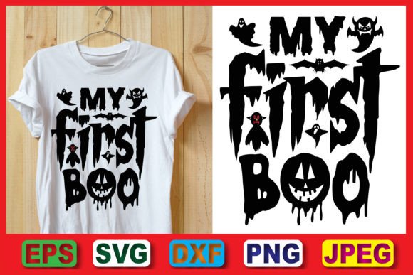 Download My First Boo Halloween T-shirt Design - Design Collection