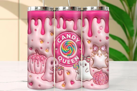 Download 3D Puffy Pink Halloween Tumbler Wrap - Halloween tumbler Collection