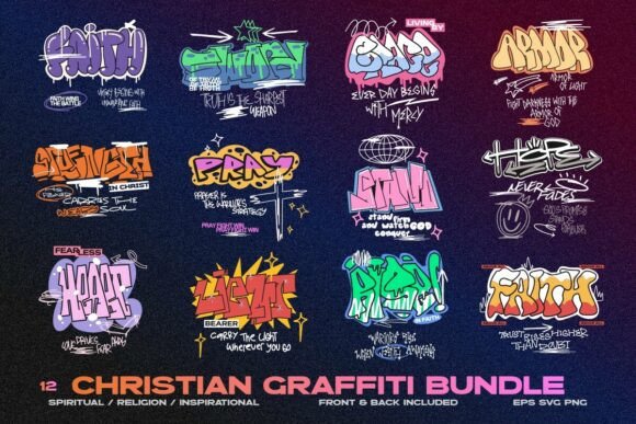 Download Christian Graffiti T-shirt Designs Set - Design Collection