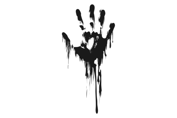 Download Black Handprint Silhouette. Horror Death - Death Collection