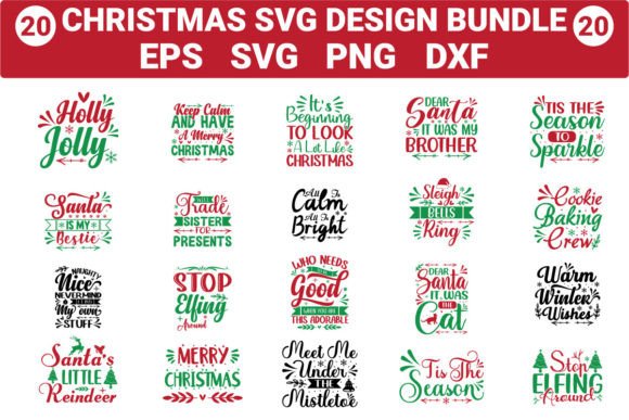 Download Christmas Svg Design Bundle - Design Collection