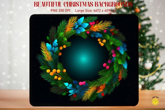 Download Beautiful Christmas Wreath Background - Premium Resources