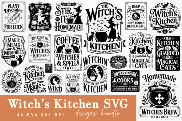 Download Witch's Kitchen SVG Designs Bundle - Design Collection